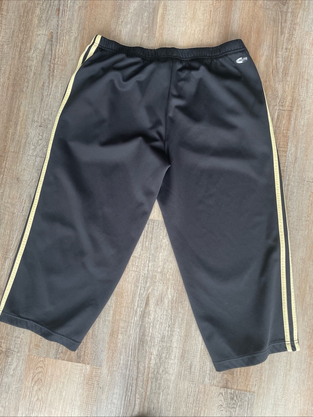 Vintage Adidas Capri Pants Womens Large Black Wide Leg Track - Picture 7 of 7